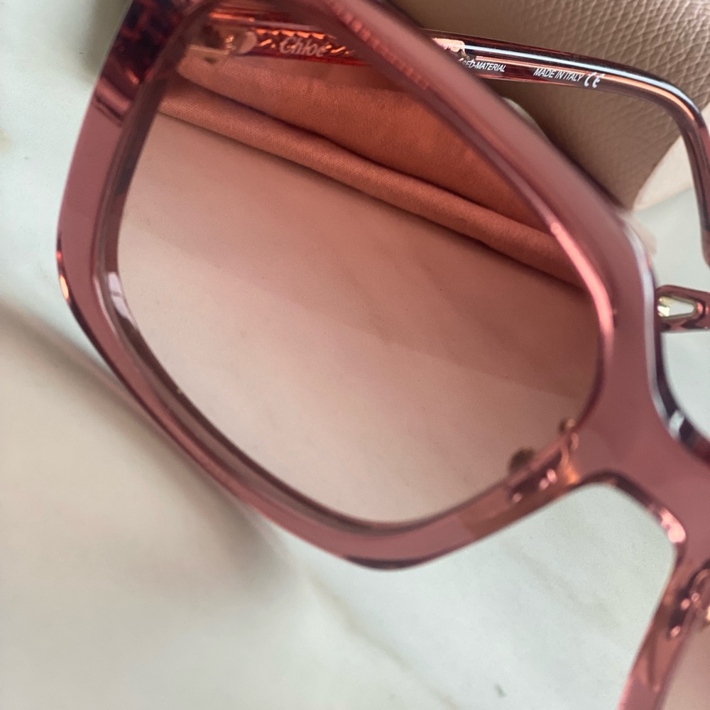 Chloe Pink Sunglasses with Ombré Lens - Picture 5 of 8